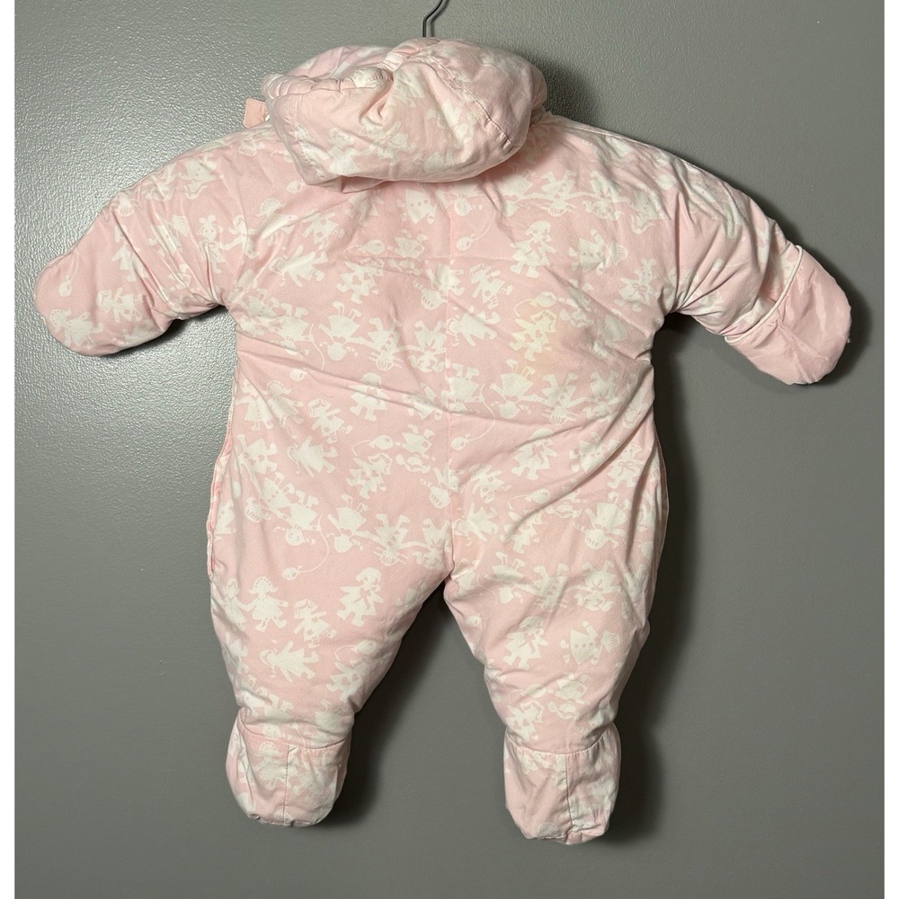 Tidykins Baby Snow Suit Girl Size 6/9 Months Pink Embroidered, Hat, Gloves, Feet - Picture 3 of 8